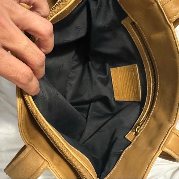 Vintage Coach Bleecker basket Camel leather tote 9302 - Picture 9 of 14